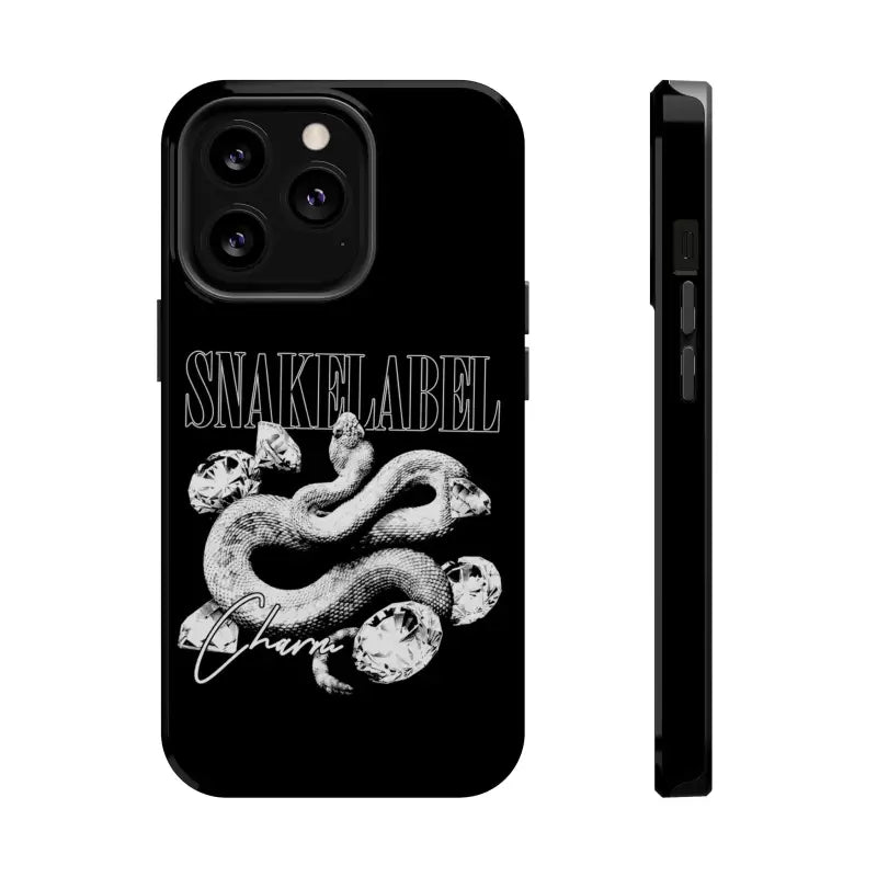 Magnetic Snake Tough Cases with Embedded Magnet Module - Impact - Resistant iPhone Cover snake - label