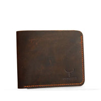 Men Retro Short Wallet with Cowhide Material & Card Slots | Solid Color Pattern - 624 Coffee & 625 Black snake - label