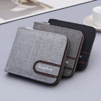 Men's 10 - Fold Multifunctional Wallet with Secure Zipper & Retro Style snake - label