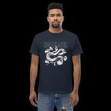 MEN'S Classic Tee: Premium Cotton, Tubular Fabric, Double Seam snake - label