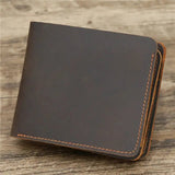 Men's Leather Wallet | Genuine Crazy Horse Leather, 3 - Fold Design & Compact Sizing snake - label