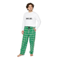 Men's Long Sleeve Pajama Set with 100% Cotton and Side Pockets snake - label