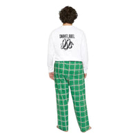 Men's Long Sleeve Pajama Set with 100% Cotton and Side Pockets snake - label