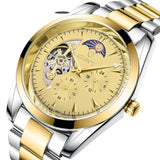 Men's Mechanical Watches: 24 - Hour Moon Phase Display & Waterproof Design snake - label