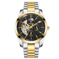 Men's Mechanical Watches: 24 - Hour Moon Phase Display & Waterproof Design snake - label