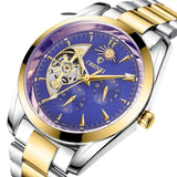 Men's Mechanical Watches: 24 - Hour Moon Phase Display & Waterproof Design snake - label