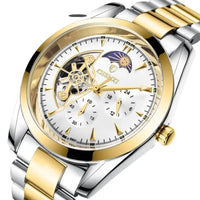 Men's Mechanical Watches: 24 - Hour Moon Phase Display & Waterproof Design snake - label