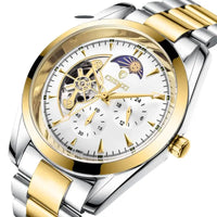 Men's Mechanical Watches: 24 - Hour Moon Phase Display & Waterproof Design - snake - label