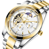 Men's Mechanical Watches: 24 - Hour Moon Phase Display & Waterproof Design - snake - label