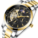 Men's Mechanical Watches: 24 - Hour Moon Phase Display & Waterproof Design snake - label