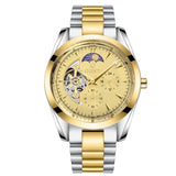 Men's Mechanical Watches: 24 - Hour Moon Phase Display & Waterproof Design snake - label