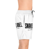 Men's Mid - Length Swim Shorts with Inner Mesh Brief & Side Pockets snake - label