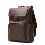 Men's Outdoor Backpack - Genuine Leather Breathable Waterproof - Fits Essentials & More snake - label