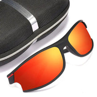 Men's Polarized Sunglasses with UV Protection & Stylish Resin Frames snake - label