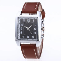 Mens Quartz Watches: Precision Timekeeping with 3.8cm Case & Leather Band snake - label