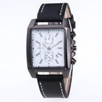 Mens Quartz Watches: Precision Timekeeping with 3.8cm Case & Leather Band snake - label