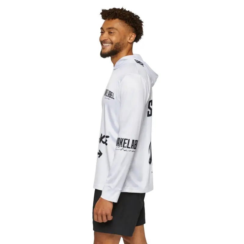Men's Sports Warmup snake with hoodie with UPF 50+ Sun Protection snake - label
