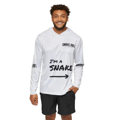 Men's Sports Warmup snake with hoodie with UPF 50+ Sun Protection snake - label