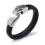 Men's Stainless Steel Snake Bracelet with Geometric Design & Electroplating - Durable Titanium Steel Jewelry snake - label