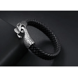 Men's Stainless Steel Snake Bracelet with Geometric Design & Electroplating - Durable Titanium Steel Jewelry snake - label