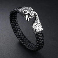 Men's Stainless Steel Snake Bracelet with Geometric Design & Electroplating - Durable Titanium Steel Jewelry - snake - label