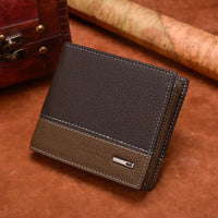 Men's Wallet Short Lychee - Stylish Compact Design with Multiple Compartments snake - label