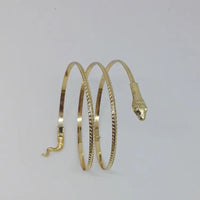 Metal Snake Bracelet with Sparkling Diamonds for Women snake - label