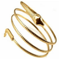 Metal Snake Bracelet with Sparkling Diamonds for Women snake - label