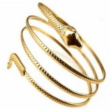 Metal Snake Bracelet with Sparkling Diamonds for Women snake - label