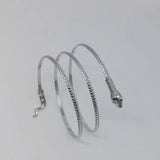 Metal Snake Bracelet with Sparkling Diamonds for Women snake - label