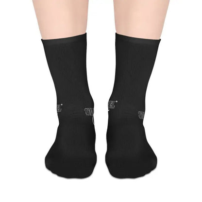 Mid - Length Personalized Crew Socks - 100% Polyester Comfort snake - label