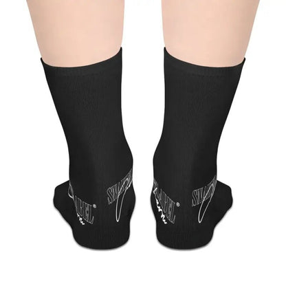 Mid - Length Personalized Crew Socks - 100% Polyester Comfort snake - label