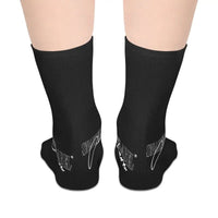 Mid - Length Personalized Crew Socks - 100% Polyester Comfort snake - label