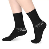 Mid - Length Personalized Crew Socks - 100% Polyester Comfort snake - label