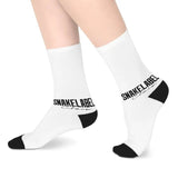 Mid - Length Socks: Comfortable Crew Style with Personalized Design snake - label