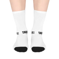 Mid - Length Socks: Comfortable Crew Style with Personalized Design snake - label