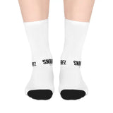 Mid - Length Socks: Comfortable Crew Style with Personalized Design snake - label