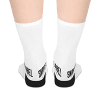 Mid - Length Socks: Comfortable Crew Style with Personalized Design snake - label