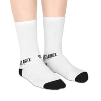 Mid - Length Socks: Comfortable Crew Style with Personalized Design snake - label