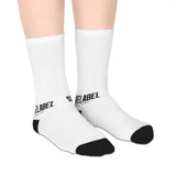 Mid - Length Socks: Comfortable Crew Style with Personalized Design snake - label