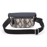 Mini Small Waist Bag with Dumpling Shape | High - Quality PU Fabric | Embossed Animal Pattern snake - label