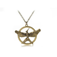 Mockingjay Animal Necklace with Zodiac Pendant & Geometric Design snake - label