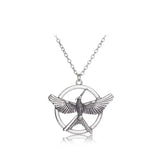 Mockingjay Animal Necklace with Zodiac Pendant & Geometric Design snake - label