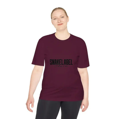 Moisture Wicking Athletic snake Tee - Lightweight Breathable Performance Shirt with PosiCharge® Technology and Set - in Sleeves snake - label
