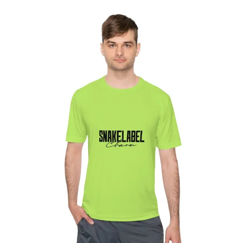 Moisture Wicking Athletic snake Tee - Lightweight Breathable Performance Shirt with PosiCharge® Technology and Set - in Sleeves snake - label