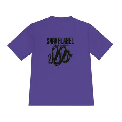 Moisture Wicking Athletic snake Tee - Lightweight Breathable Performance Shirt with PosiCharge® Technology and Set - in Sleeves snake - label