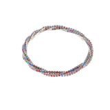 Multilayer Geometric Rhinestone Bracelet with Alloy Inlay snake - label