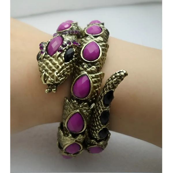 Multilayer Snake Bracelet - High - Quality Alloy & Inlaid Gems - snake - label