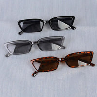 Narrow Frame Sunglasses: Resin Lenses, 7 Stylish Colors - snake - label