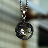 Nordic Vintage Snake Pendant | Stainless Steel Retro Design - snake - label